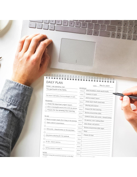 Planificador Diario 24 Horas KAICN - 3 Pcs, 16.5x24.9 cm