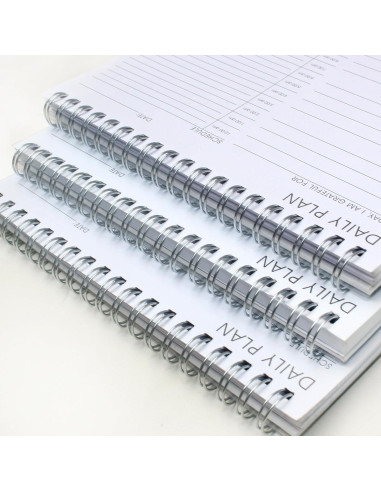 Planificador Diario 24 Horas KAICN - 3 Pcs, 16.5x24.9 cm