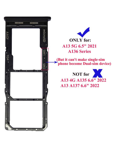Bandeja de Tarjeta Dual SIM Ubrokeifixit para Galaxy A13 5G