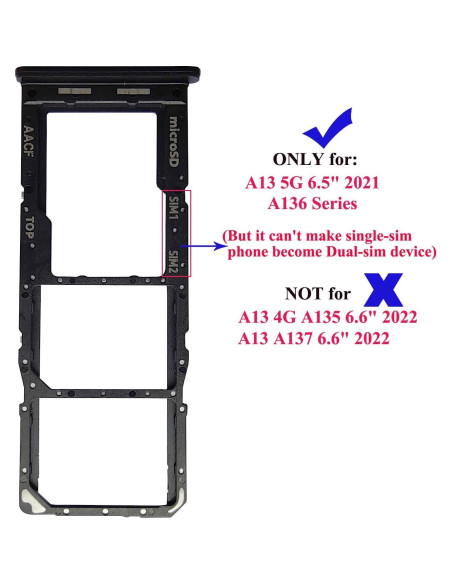 Bandeja de Tarjeta Dual SIM Ubrokeifixit para Galaxy A13 5G