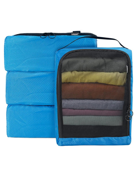 4 Cubos Organizadores de Viaje Gloppie Azul Panal Medianos 4 Cubos Organizadores de Viaje Gloppie Azul Panal Medianos