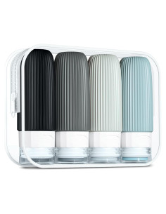 Botellas de Viaje Silicona 59ml Aprobadas TSA - 4 Piezas