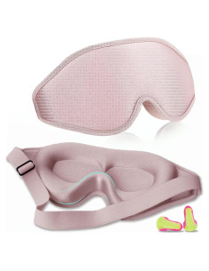 Mascarilla para Dormir 3D IAOVENN Rosa - Espuma de Memoria
