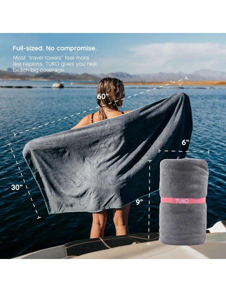 Set de 2 Toallas de Playa Microfibra MISSION 152x76 cm