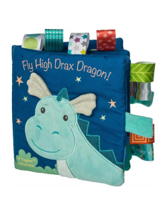 Libro de Tela Suave Taggies Dragón Drax 15x15 cm con Sonajero