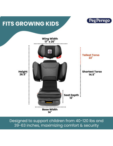 Booster Peg Perego Viaggio Flex 120 Verde Salvia 18-54 kg
