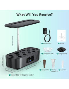 Kit Hidropónico BHTNYOO 13 Cápsulas Jardín Interior 5L 2