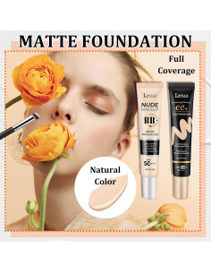 Set de Maquillaje LZYLLS: Base Líquida, Crema BB y CC 2