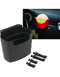Soporte para Taza de Papas Fritas Ikasus - Almacenamiento Auto Negro 2