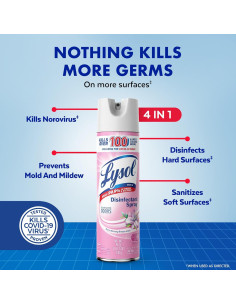Lysol Spray Desinfectante Antibacteriano 19 fl oz Brisa de Mañana 2