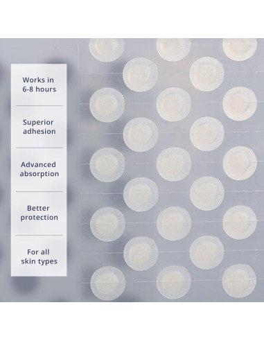 106 Parches Hidrocoloides para Acné Covenance Beauty 10mm