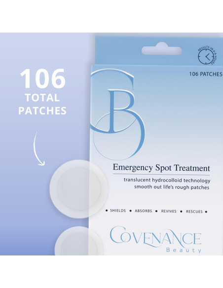 106 Parches Hidrocoloides para Acné Covenance Beauty 10mm