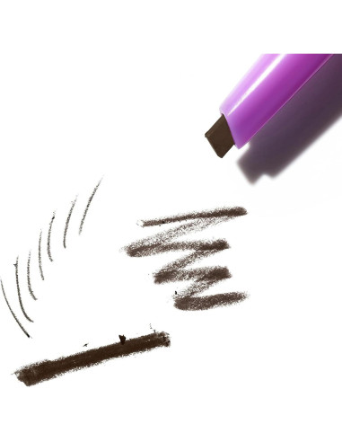 Kosas Brow Pop - Lápiz de Cejas Doble Cara Marrón Oscuro