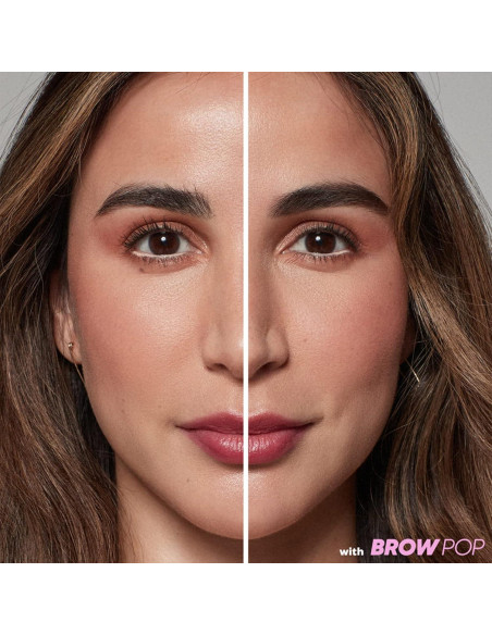 Kosas Brow Pop - Lápiz de Cejas Doble Cara Marrón Oscuro