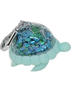 Porta Gel Antibacterial Tortuga Marina con Lentejuelas 2