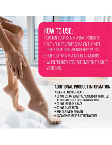 Guante Exfoliante Corporal CLARIAL Rosa - Spa en Casa