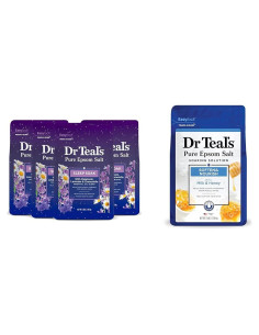 Paquete de Baño Dr Teal - Sal de Epsom 1.36 kg y Leche y Miel 1.42 L
