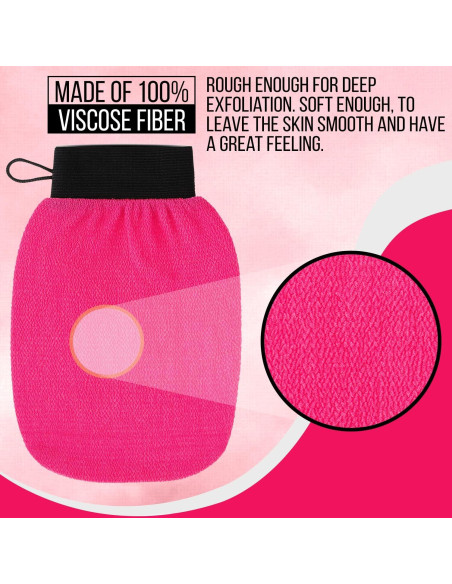Guante Exfoliante Corporal CLARIAL Rosa - Spa en Casa