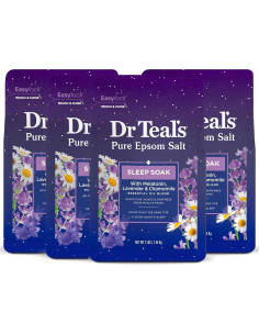 Paquete de Baño Dr Teal - Sal de Epsom 1.36 kg y Leche y Miel 1.42 L 2