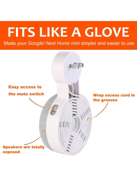Soporte de Pared para Google Nest Mini y Home Mini - PEF