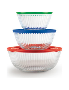 Juego de Cuencos de Mezcla de Vidrio Pyrex 6 Piezas 1.23-4.26L