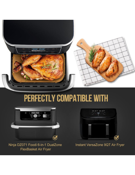 150 Forros Desechables para Freidora de Aire MMH 7QT/11QT