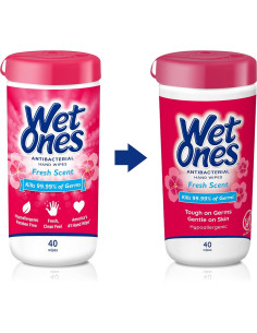 Toallitas Antibacteriales Wet Ones Aroma Fresco 40 unidades 2