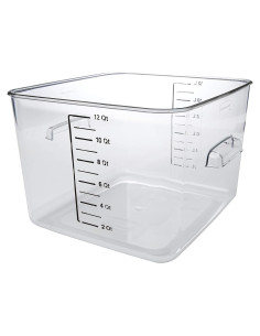 Contenedor de Almacenamiento Rubbermaid 12L Cuadrado Ahorro Espacio