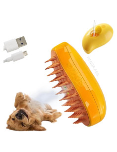 Cepillo de Vapor para Mascotas Tienda Ágil 3 en 1 Amarillo