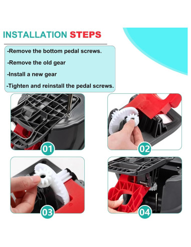 Kit de Engranajes de Reemplazo FXHDC-M para Mopa Giratoria - 2 Piezas