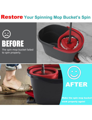 Kit de Engranajes de Reemplazo FXHDC-M para Mopa Giratoria - 2 Piezas