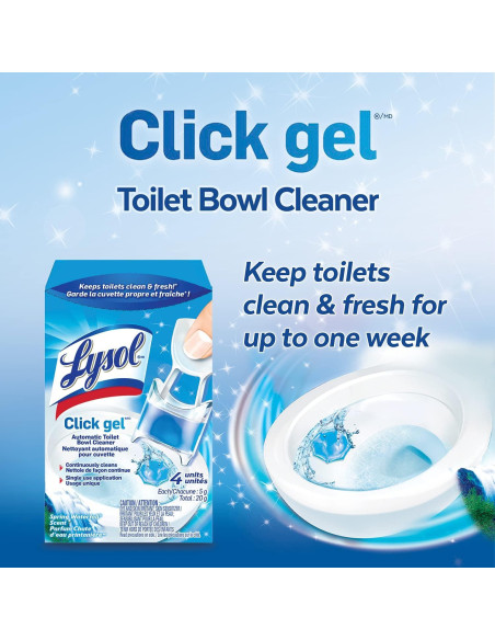 Limpiador Automático de Inodoro Lysol Click Gel Fresco Oceánico - 6 Aplicadores