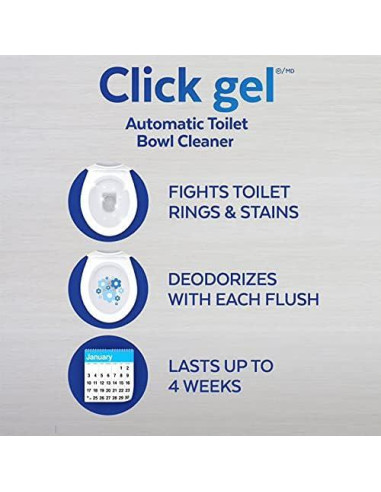 Limpiador Automático de Inodoro Lysol Click Gel Fresco Oceánico - 6 Aplicadores