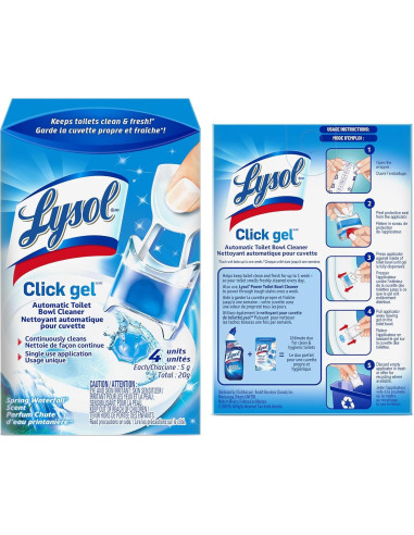 Limpiador Automático de Inodoro Lysol Click Gel Fresco Oceánico - 6 Aplicadores
