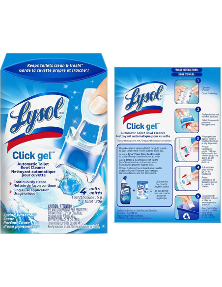 Limpiador Automático de Inodoro Lysol Click Gel Fresco Oceánico - 6 Aplicadores