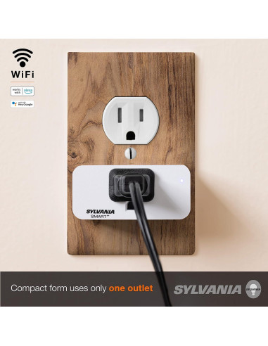 Enchufe Inteligente Wifi SYLVANIA 4 Unidades Control por Voz