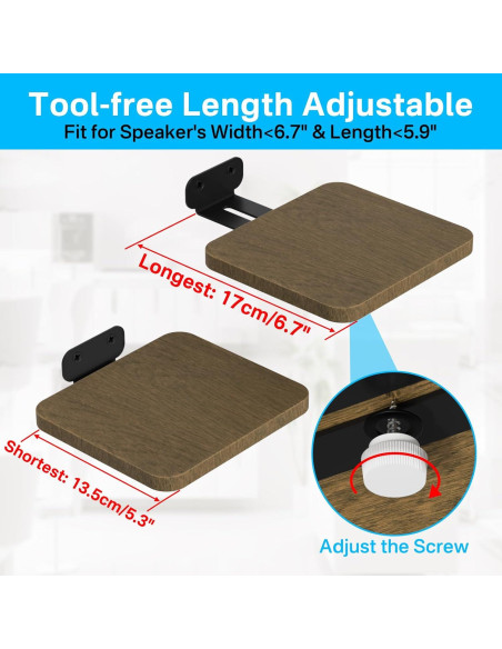 Soporte de pared ajustable Aiweiwa para altavoces Echo