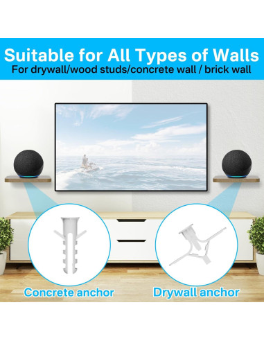Soporte de pared ajustable Aiweiwa para altavoces Echo