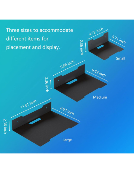 Estante Flotante de Metal PzewMo 23x17 cm Montado en Pared