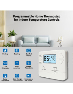 Termostato Digital Programable Miuputake STN605 Blanco 24V 2