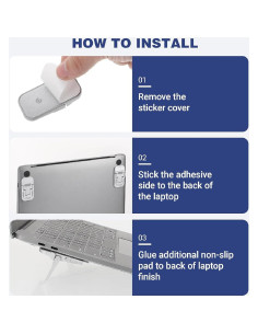 Soporte Mini Teclado YCZARD 2 Pcs Autoadhesivo Invisible 2