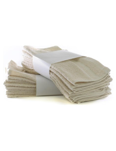 Toallas de Mano BC BARE COTTON 30x30 cm Beige Set 24