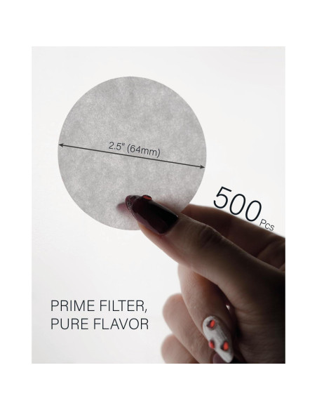 Filtros de papel desechables Bake Choice 500 unidades 6.35 cm