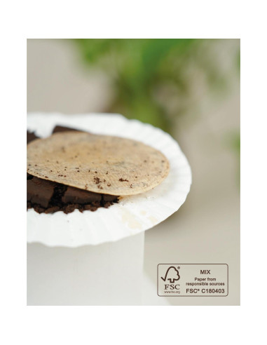 Filtros de papel desechables Bake Choice 500 unidades 6.35 cm