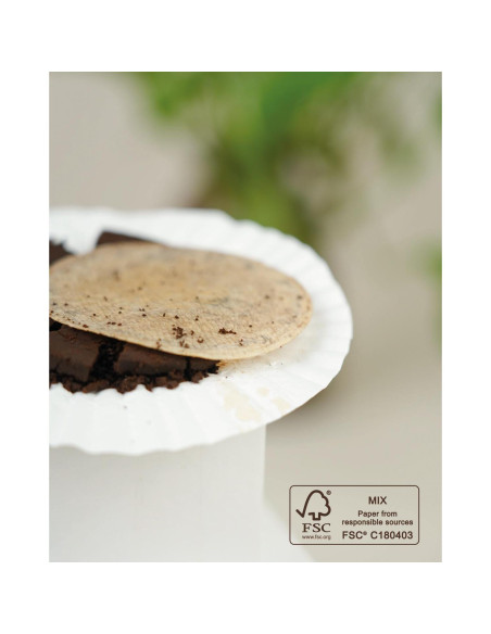 Filtros de papel desechables Bake Choice 500 unidades 6.35 cm