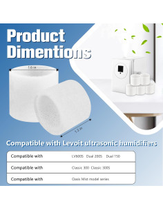 Filtros de Reemplazo Funmit para Humidificadores Levoit - 20 Paquetes 2