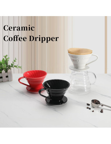 Vertedor de Café Cerámico Mongdio MD-TCLB Blanco 439g