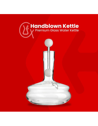 Hervidor de Agua de Vidrio Chemex 1.89L con Mango de Silicona