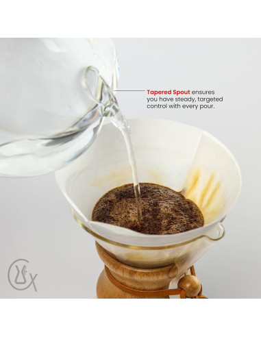 Hervidor de Agua de Vidrio Chemex 1.89L con Mango de Silicona