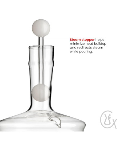 Hervidor de Agua de Vidrio Chemex 1.89L con Mango de Silicona